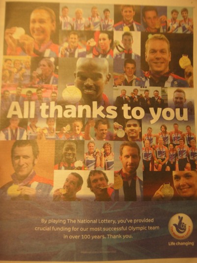 Thank you from the lottery